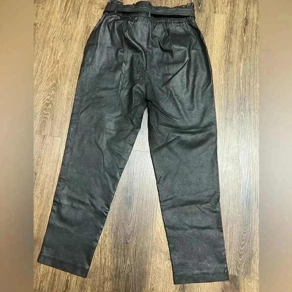AKIRA faux leather pants high waisted elastic waist band size L (6) - Picture 4 of 10